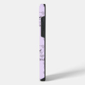 カスタマイズできるくまのラベンダー紫 iPhoneケース (左側面)