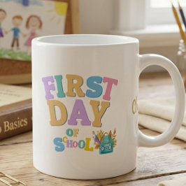カスタマイズできるカラフルな学校初日マグカップ コーヒーマグカップ