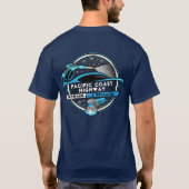 カスタマイズできるカーウォッシュクルー2行グラフィック Tシャツ (裏面)