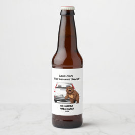 カスタマイズできるクマのキャンプファミリーリユニオン ビールラベル