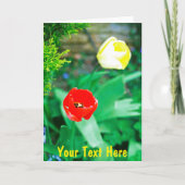 カスタマイズできるチューリップ カード (正面)