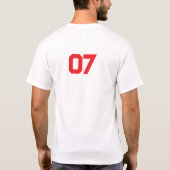 カスタマイズできるフットボールTシャツ Tシャツ (裏面)