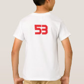 カスタマイズできるフットボールTシャツ Tシャツ (裏面)