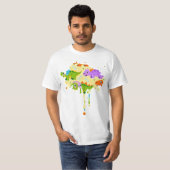 カスタマイズできる可愛い恐竜プリント Tシャツ (正面フル)