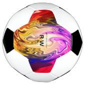 カスタマイズできる多色の渦巻き液体 サッカーボール (回転)