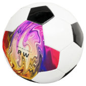 カスタマイズできる多色の渦巻き液体 サッカーボール (3/4)