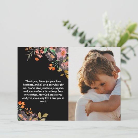 カスタマイズできる母の日のギフトと愛のメッセージ シーズンカード (スタンド正面)