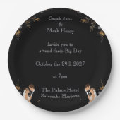 カスタマイズできる結婚式招待状のレイアウト ペーパープレート (正面)