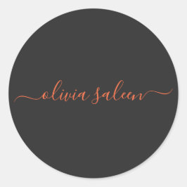 カスタマイズにんじんパーソナライズされた ラウンドシール