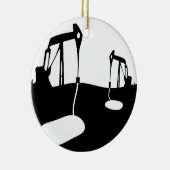 カスタマイズのためのコピー宇宙でロバを頷く セラミックオーナメント (右)