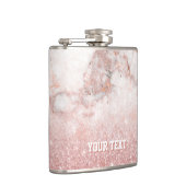 カスタマイズのどのばら色の金ゴールドのグリッターの白の大理石 フラスク (右)