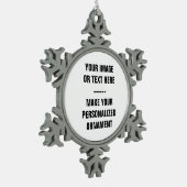 カスタマイズの飾り スノーフレークピューターオーナメント (左)