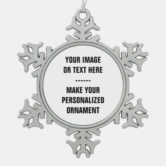 カスタマイズの飾り スノーフレークピューターオーナメント (正面)