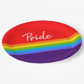 カスタマイズはっきりした可能で明るいレインボーLGBTゲイプライド ペーパープレート (アングル)