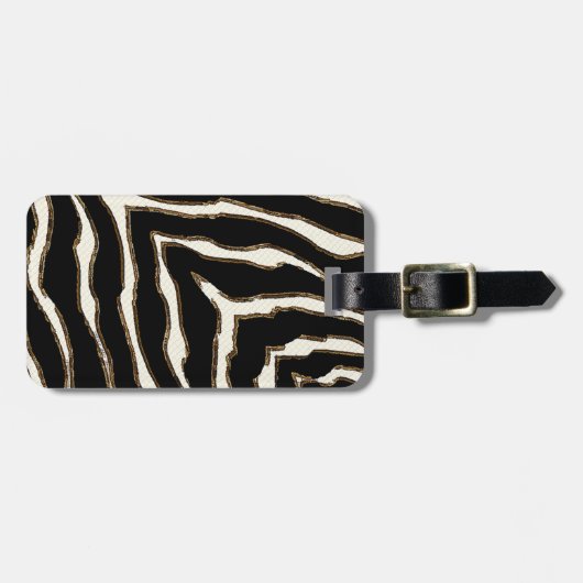 カスタマイズはっきりした可能なゼブラ印刷パターン ラゲッジタグ (正面横)