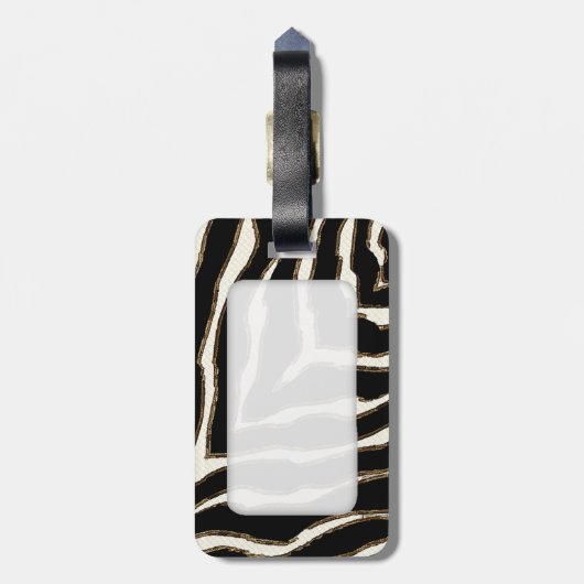 カスタマイズはっきりした可能なゼブラ印刷パターン ラゲッジタグ (裏面縦)