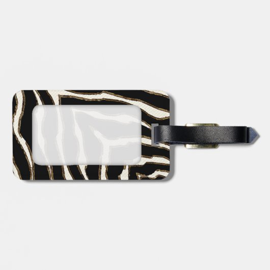 カスタマイズはっきりした可能なゼブラ印刷パターン ラゲッジタグ (裏面横)