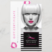 カスタマイズはっきりした可能なヘアサロンギフト証明書 (正面/裏面)