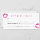 カスタマイズはっきりした可能なヘアサロンギフト証明書 (裏面)