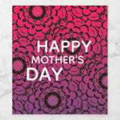 カスタマイズはっきりした可能な母の日モダン ワインラベル (シングルラベル)