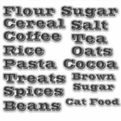 カスタマイズはっきりした可能な食器室ビニル シール (正面)