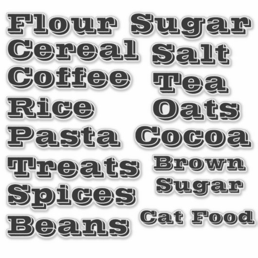 カスタマイズはっきりした可能な食器室ビニル シール (正面)