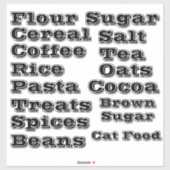 カスタマイズはっきりした可能な食器室ビニル シール (シート)