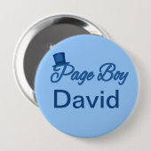 カスタマイズべきかわいいページの男の子のTシャツ 缶バッジ (正面&裏面)