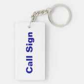 カスタマイズべきアマチュア無線の移動式装備Keychain キーホルダー (裏面)