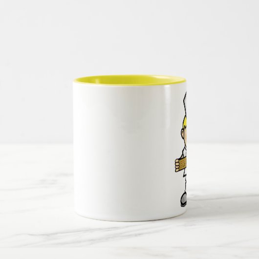 カスタマイズべきブロンドの男性のナースのマグ ツートーンマグカップ (中央)