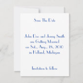 カスタマイズべきレトロのセーブ・ザ・デート案内EZ セーブザデート (裏面)