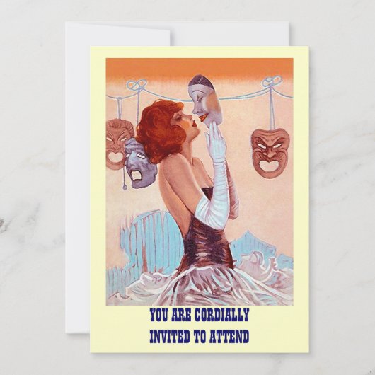 カスタマイズべき初日PLAY~THEATREの招待の~EZ 招待状 (正面)