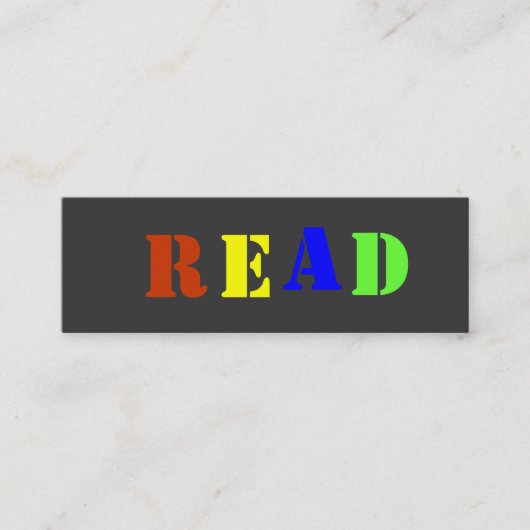 カスタマイズべき読書のしおり スキニー名刺 (正面)