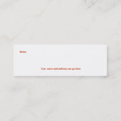 カスタマイズべき読書のしおり スキニー名刺 (裏面)