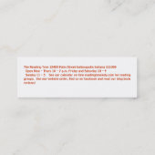 カスタマイズべき読書のしおり スキニー名刺 (裏面)