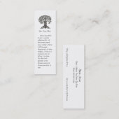 カスタマイズべき読書木の小型しおり スキニー名刺 (正面/裏面)