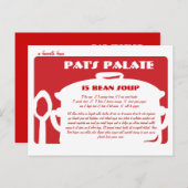 カスタマイズべき赤く及び白いレシピカードスープポット ポストカード (正面/裏面)