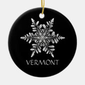 カスタマイズべき雪片の写真のオーナメント セラミックオーナメント (正面)