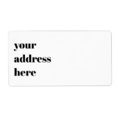 カスタマイズまたはパーソナライズ ラベル (正面)