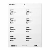 カスタマイズまたはパーソナライズ ラベル (フルシート)