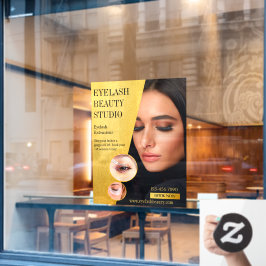 カスタマイズまつげエクステスタジオのビジネスフロントをデザイン ウィンドウサイン