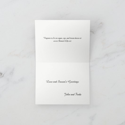 カスタマイズもっとも偉大可能な贈り物は生命の贈り物 シーズンカード (内部)