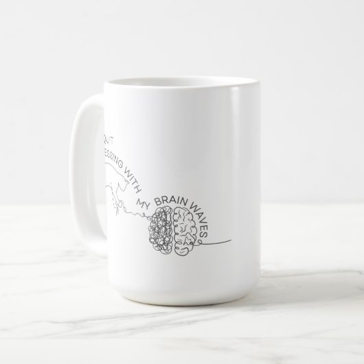 カスタマイズやめ脳波に悩まされる コーヒーマグカップ (正面左)