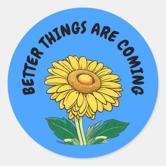 カスタマイズやる気を起こさせる可能な明るいヒマワリ ラウンドシール (正面)