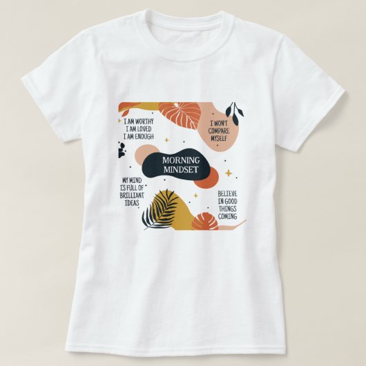カスタマイズやる気を起こさせる引用文抽象芸術 Tシャツ (デザイン正面)