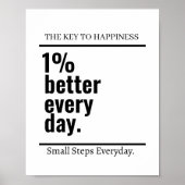 カスタマイズやる気を起こさせる1%優れた毎日モダン ポスター (正面)