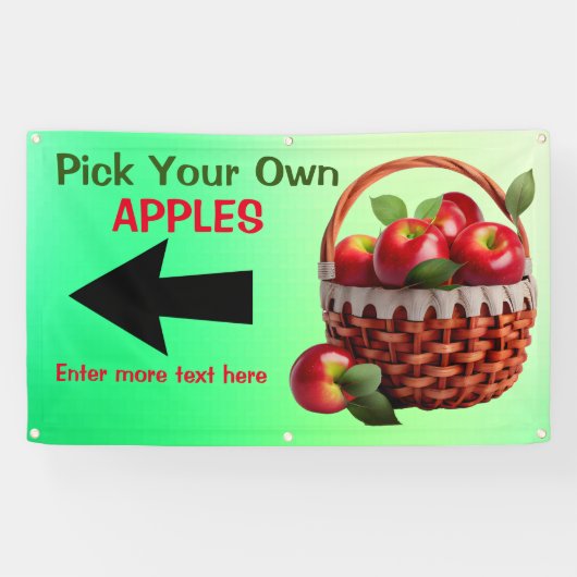 カスタマイズりんご自分 横断幕 (横)