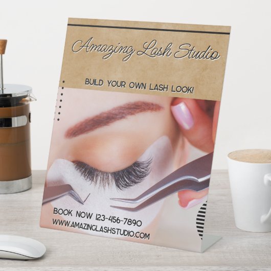 カスタマイズアイラッシュスタジオビジネス 台座サイン (インサイチュ)