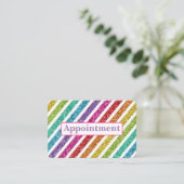 カスタマイズアポイントメントカード-ネイルサロングリッター 名刺 (スタンド正面)