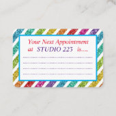 カスタマイズアポイントメントカード-ネイルサロングリッター 名刺 (裏面)
